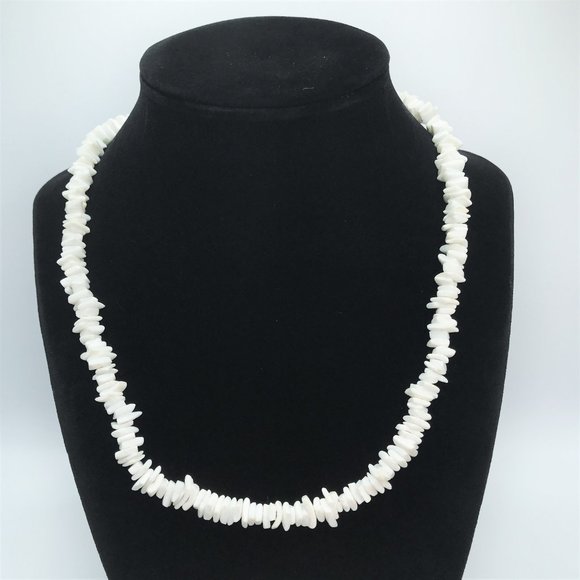 Necklace Bracelet Set Lot White Clam Shell Beads Beach Surfer Island Hawaii Surf - Picture 4 of 10